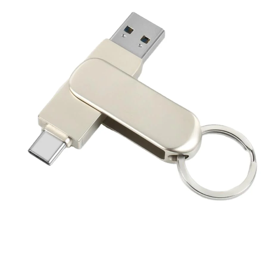 Factory Supply Metal OTG Type C USB Flash Drive Swivel OTG Pen Drive Type C 8GB 16GB 32GB 64GB - ANKUX.COM