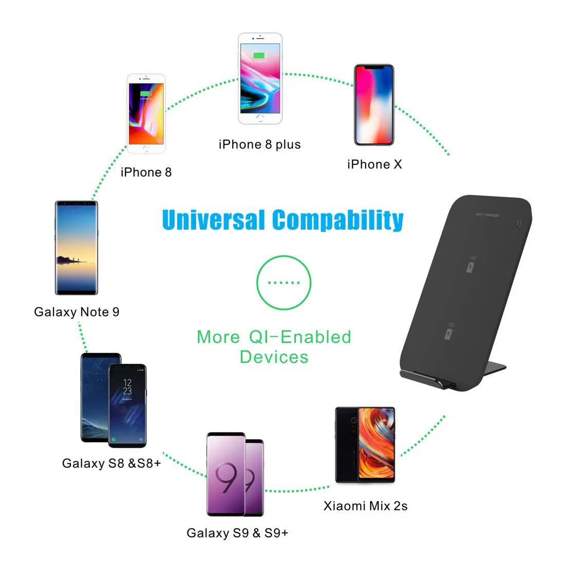 Wireless Charger Stand Phone Holder GY69 Portable 10w wireless charger - ANKUX.COM