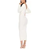 Newest Luxury Evening Bodycon Dresses Sexy White Tight African Bridesmaid Formal Dress For Wedding