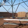 Tension Electric transmission line steel angel tower