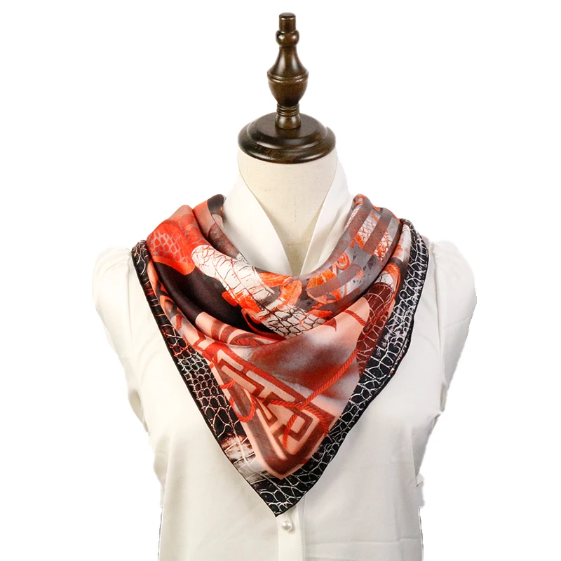No Minimum 100 Pure Silk Scarfs Hangzhou Wholesale Printed Silk