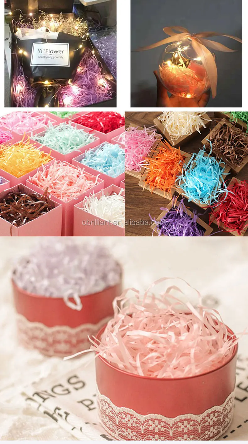 Details about   2 Bags Iridescent Shreds Wedding Gift Box Filler DIY Flower Bouquet Filling 