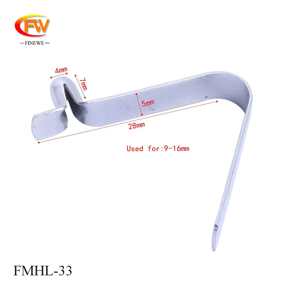 Flat V Shape Metal Micro Pipe Tube Spring Clip Button