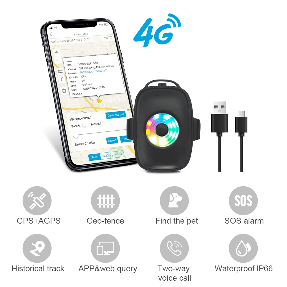 Mini GPS Tracker for Dog Cat  Small Real Time Tracking Device 30 Days Battery 4G LTE Hidden Adhesive Tracker Wearable Locator supplier