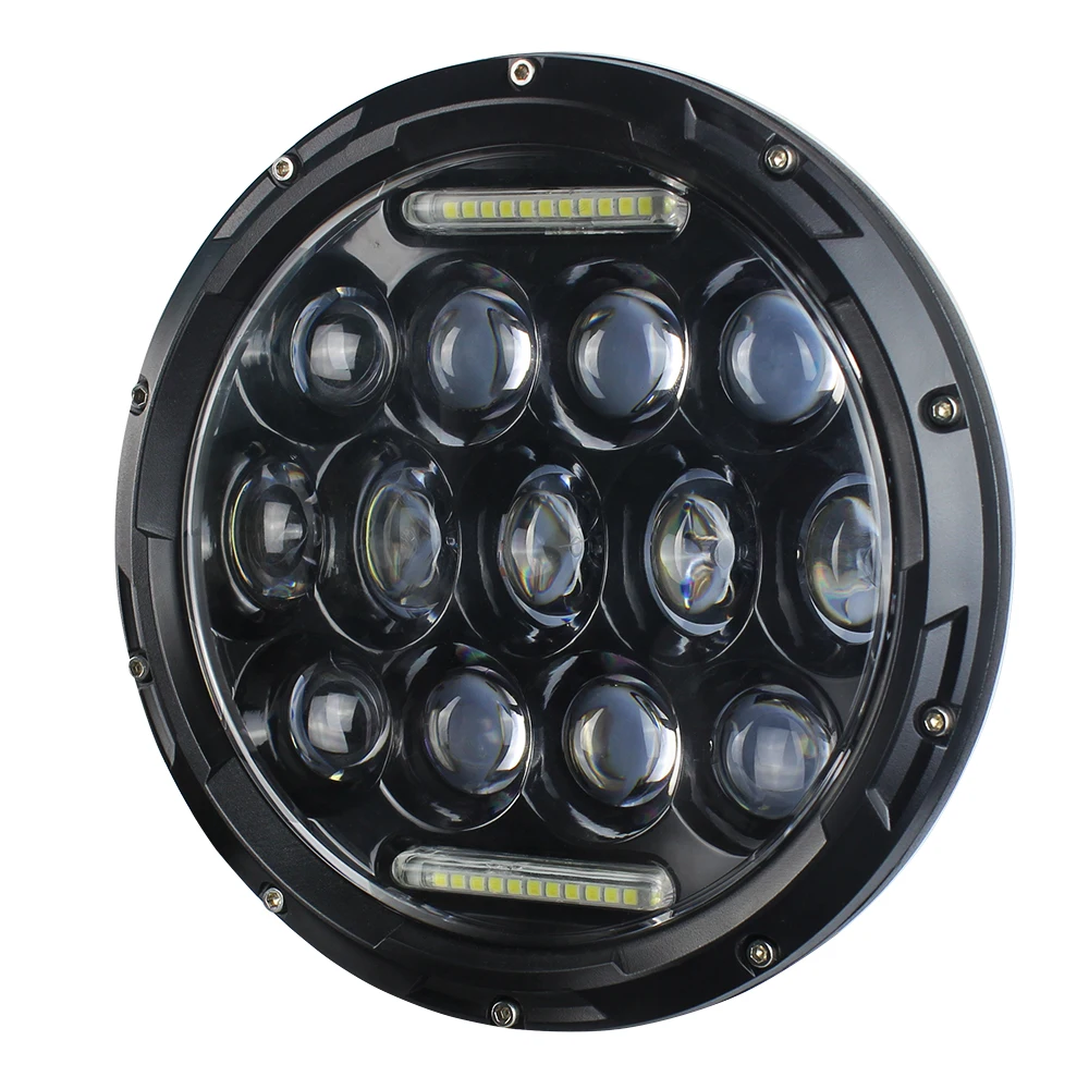 65W 7 inch Round LED Headlight Projector DRL Hi/Lo Beam Use For Jeep Wrangler JK TJ Motorcycle