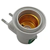 LED E27 to EU plug Adapter socket Converter screw type corn lamp bulb electrical socket with switch ON/OFF Button Lamp holder