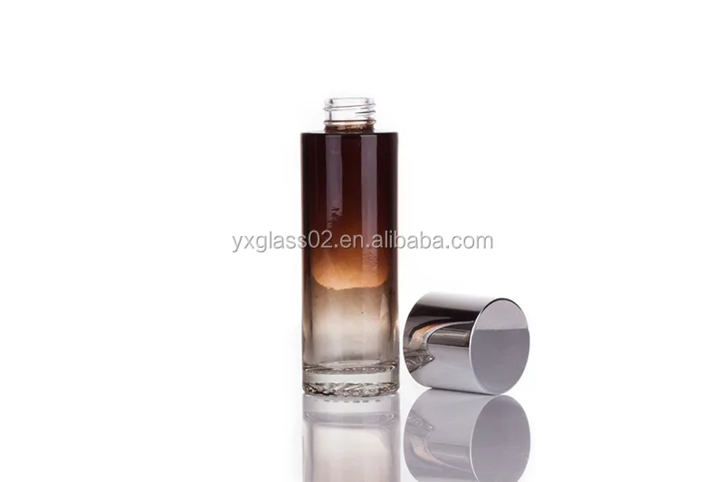 Luxury Cosmetic glass bottle set -- skincare container manufacturer-- new style design with pump&spray&gold/aluminum cap factory