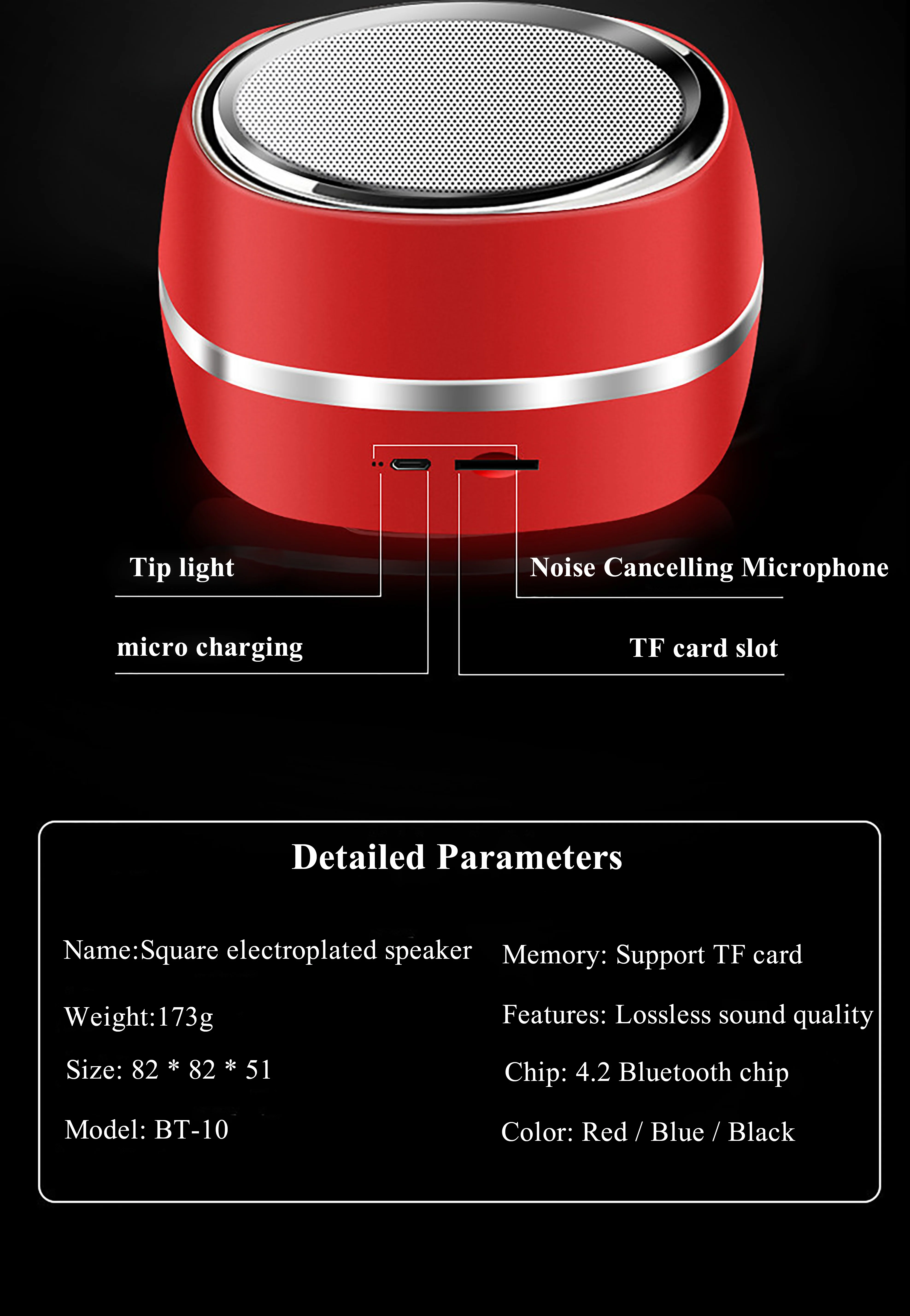 Bluetooth Wireless Portable Color Speaker For Seniors - ANKUX.COM
