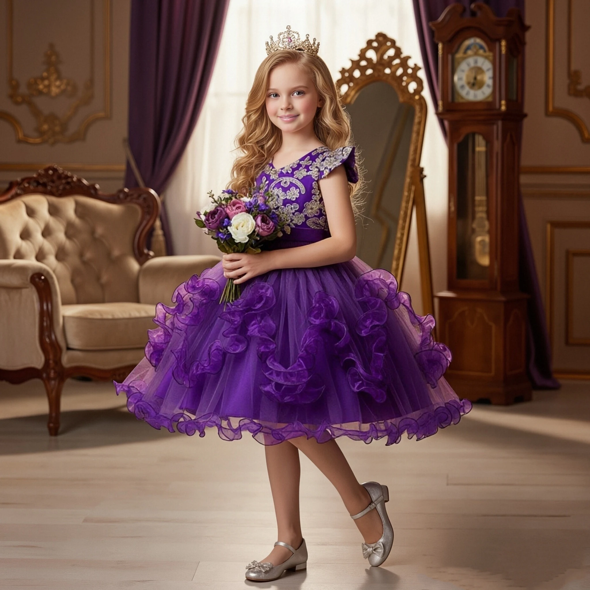 plus size formal dresses floor length Ladivine CD252 Long Shimmer A Line Maxi Slit Ballgown Corset Prom Dress Plus Size Formal Gown 16 / Lavender main image 0
