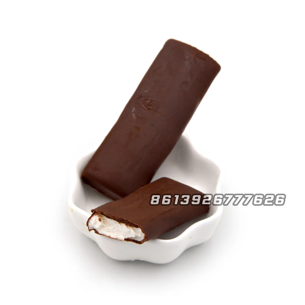 甜味巧克力涂层棉花糖酒吧