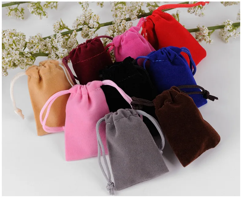 Custom Large Velvet Bags Velvet Gift Drawstring Bag Velvet Pouch For