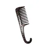 Common Printed Wide Tooth Comb With Hook For Shower Use Custom Logo Design Hair Dryer Brush