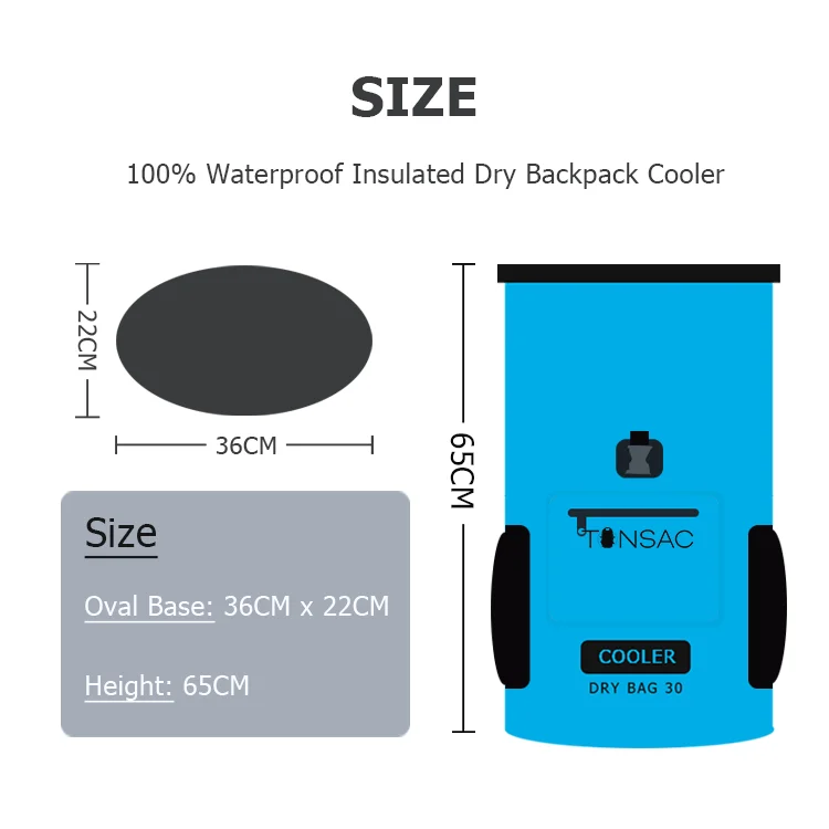 High Quality Backpack Style Cooler Most Popular Roll Top 500d Pvc Foam