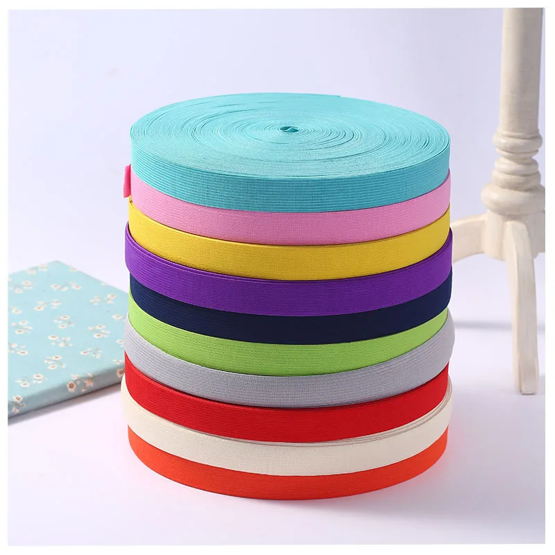 Wholesale Cheap High Quality Stock Elastic Bands Colorful 5mm Flat