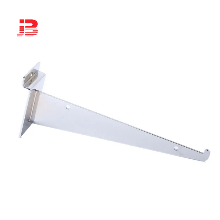 Custom factory chrome metal shelf bracket for slatwall hook supplier