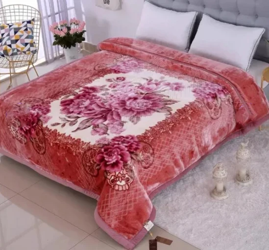 Warm Luxury Heavy Raschel Blanket 8kg Thick Raschel Big Bed Blankets