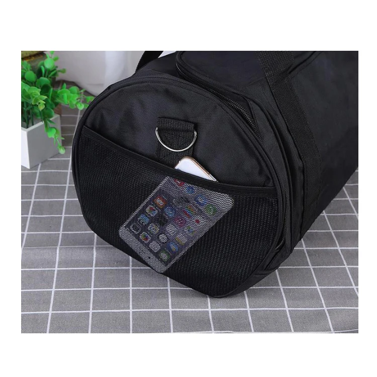 Wholesale Black Mesh Side Pocket Design Waterproof Carry On Travel Bag Duffel Gym Sport Bag