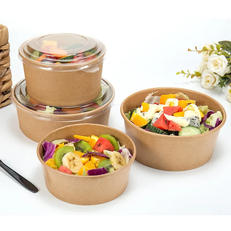 Download Kraft Paper Bowl Disposable Hot Soup Paper Bowl - Buy ...