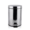 Brushed Fingerprint-proof Smart Metal Trash Can Kitchen Pedal Dustbin Stainless Steel Garbage Bin with Inner Bucket