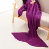 Christmas present Christmas tree printed Knitted mermaid blanket