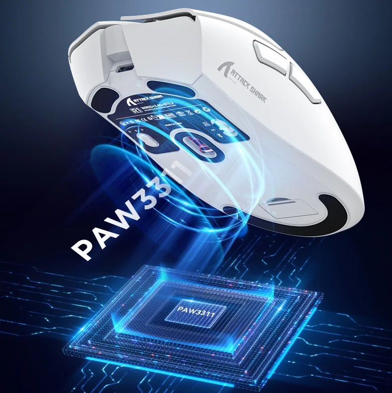 Attack Shark R1 Wireless Mouse - Ultra Light 3-Mode Bluetooth Mouse for ...