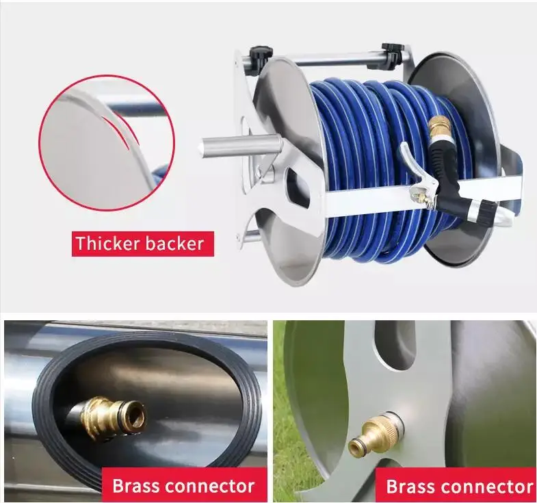 Wall Mounted Garden Hose Reel Portable Mini Water Hose Reel For