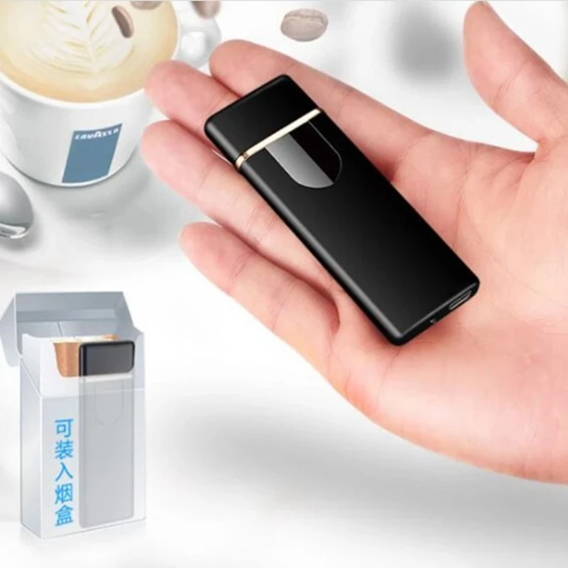 Newest Electric Rechargeable USB Metal Charging Lighter Smart Fingerprint Sensor for Cigarette Smokers
