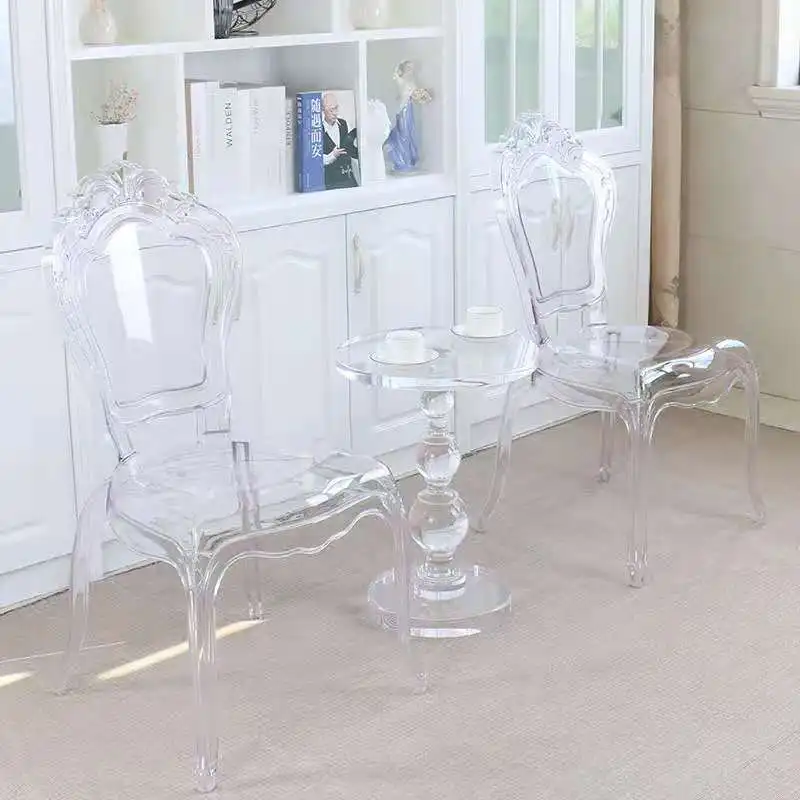 Wholesale Modern Luxury Clear Acrylic Ghost Dining Room Arm Chairs