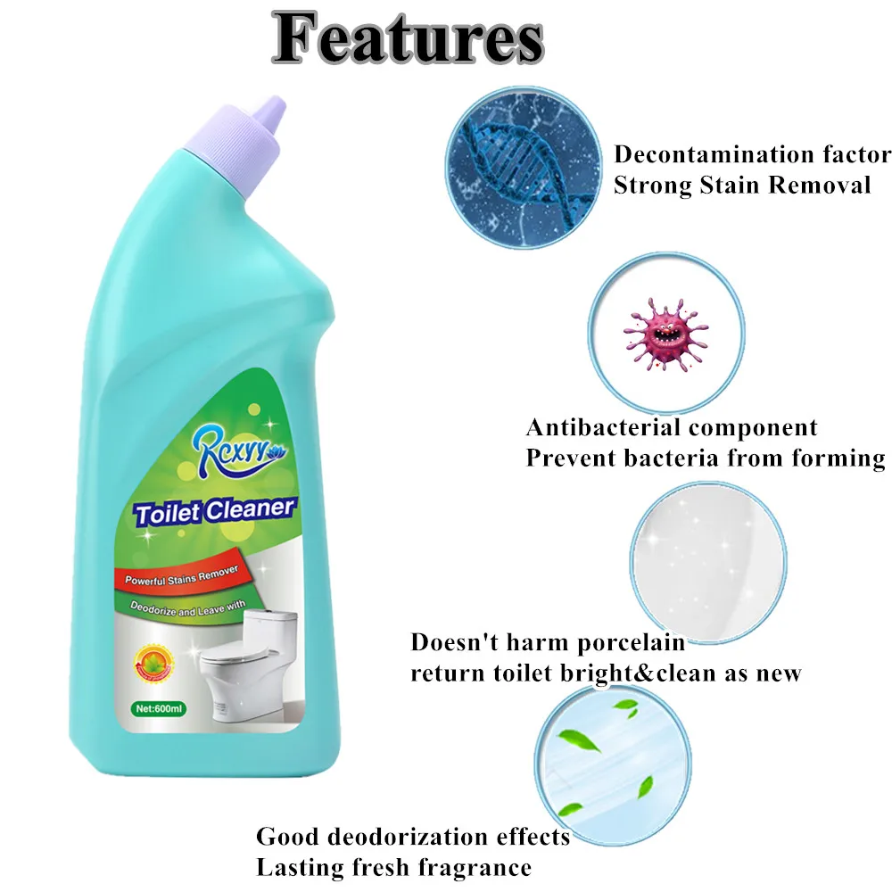Toilet Cleaner Supplier In Stock Hot Sale 600ml Bottle Packed All Purpose Ceramic Cleaning Liquid