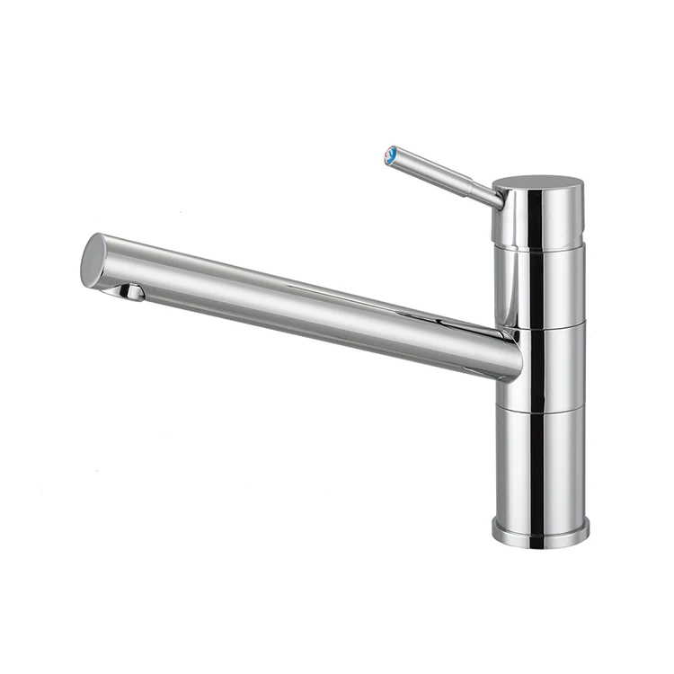 Factory Price Polished Chrome Plated Water Mixer Tap Single Hole Kitchen Faucet