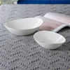 Oval shape daily used decorative soup serving bowls modern white salald bowl for restaurant
