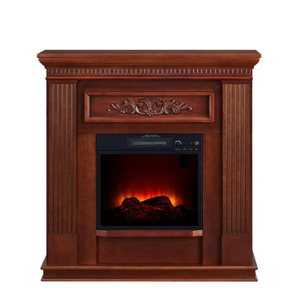 Mantel деревянный объемный Firebox свободно стоящий Регулируемый Led пламени дистанционное управление пламя Электрический камин