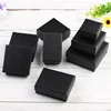 black glitter stripes pattern gift jewelry packaging box