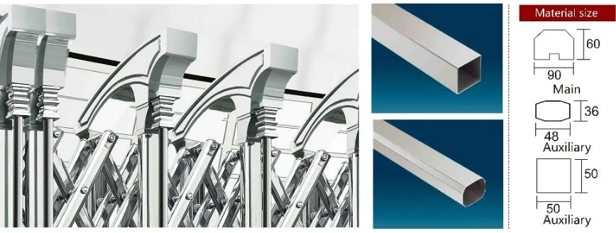 Jinjiahao-puerta Retráctil Plegable De Acero Inoxidable Para Coche