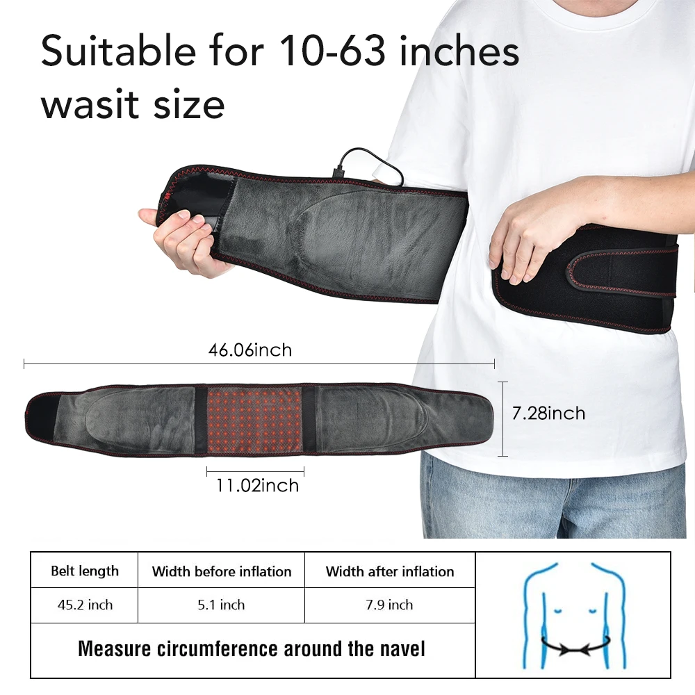 Dropshipping Hot Pressing Adjustable Lumbar Lower Back Arthritis Far Infrared Self Heating Waist Brace Belt.jpg