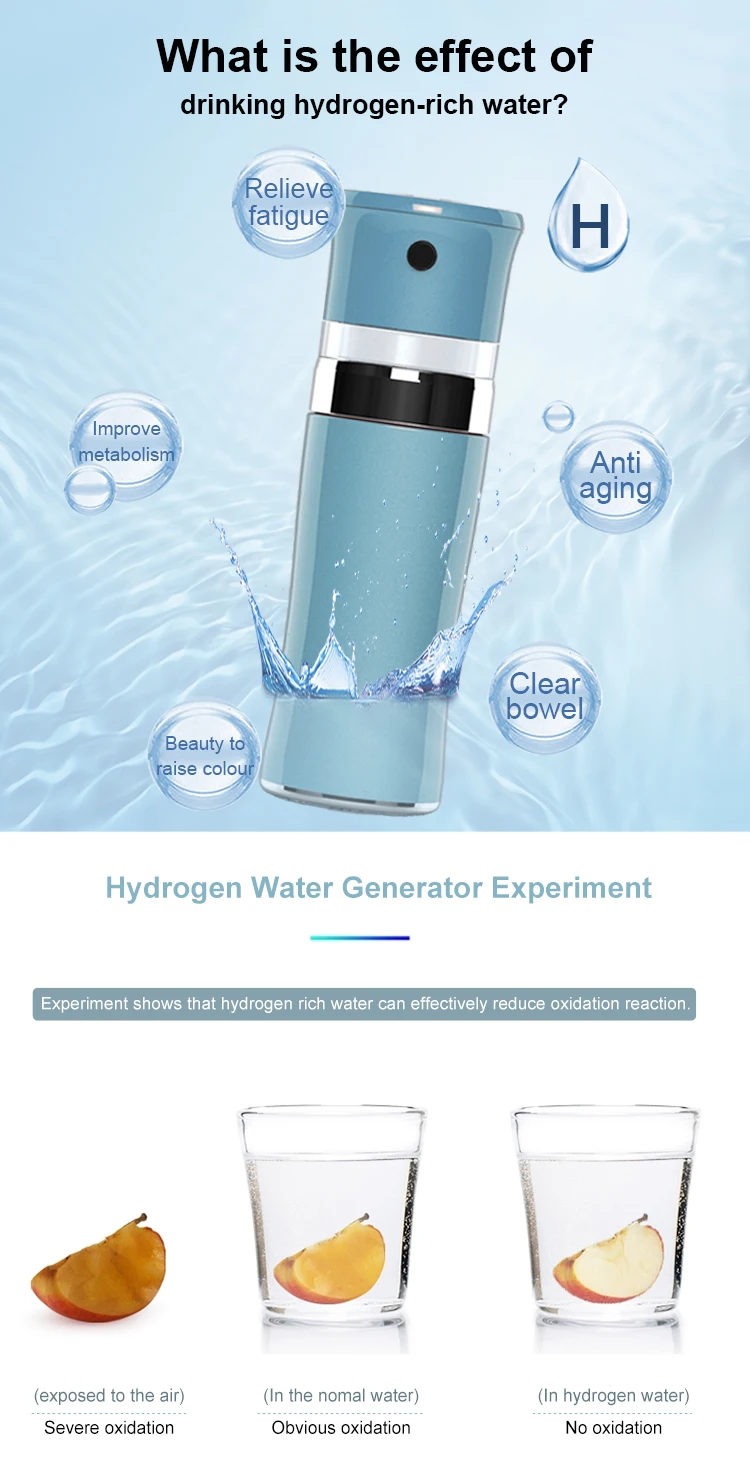 Portable Alkaline Water Ionizer  Health Energy Hydrogen Generator Sports Water Bottle Hydrogen Rich Bottle