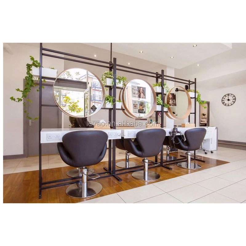 salon mirror station barber