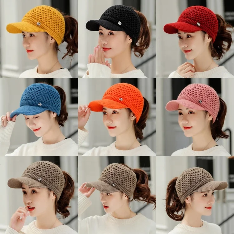 Fashion Design Pom-pom Hat Colorful Woolen Yarn Knitted Hair Cap Keeping Warm  Winter Hats For Girls - Buy Fashion Design Pom-pom Hat,Colorful Woolen Yarn  Knitted Hair Net,Keeping Warm Winter Hat For Girls