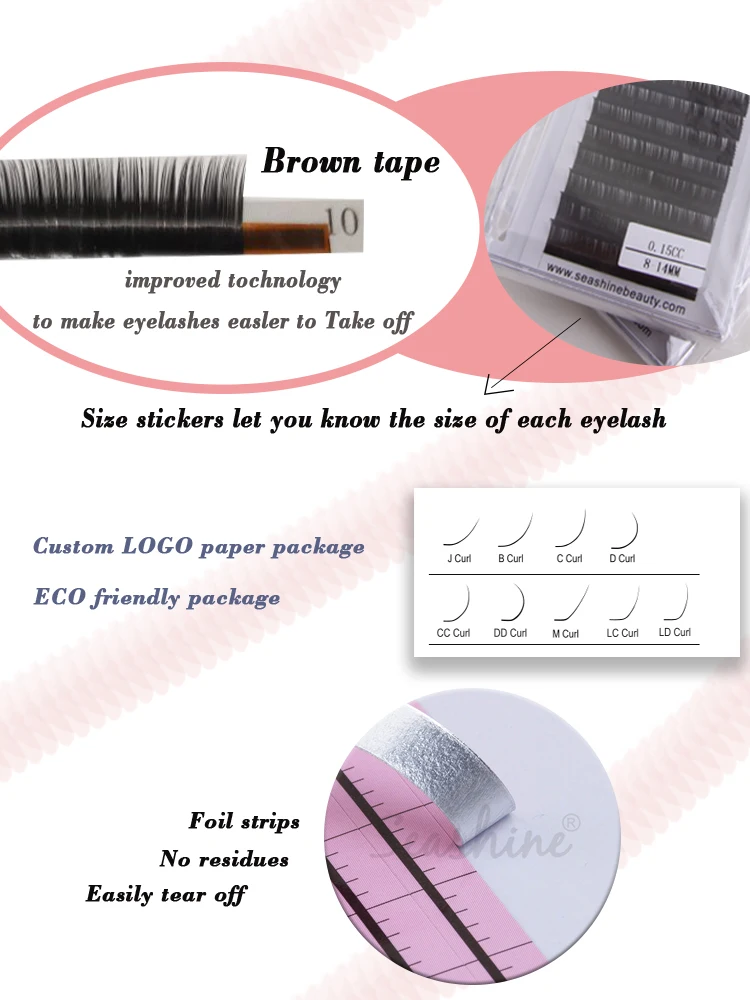 Handmade Individual Classic Volume Silk Mink Bulk Private Label Eyelash Extension