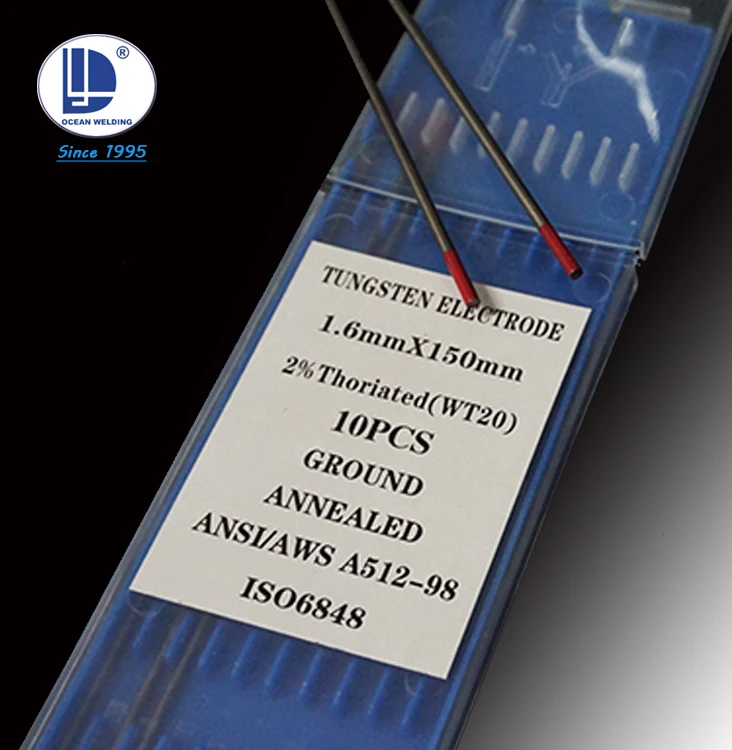 Tungsten Rod 2.4mm Iso 6848 Standard 2 Thorium Tungsten Electrode Wt20