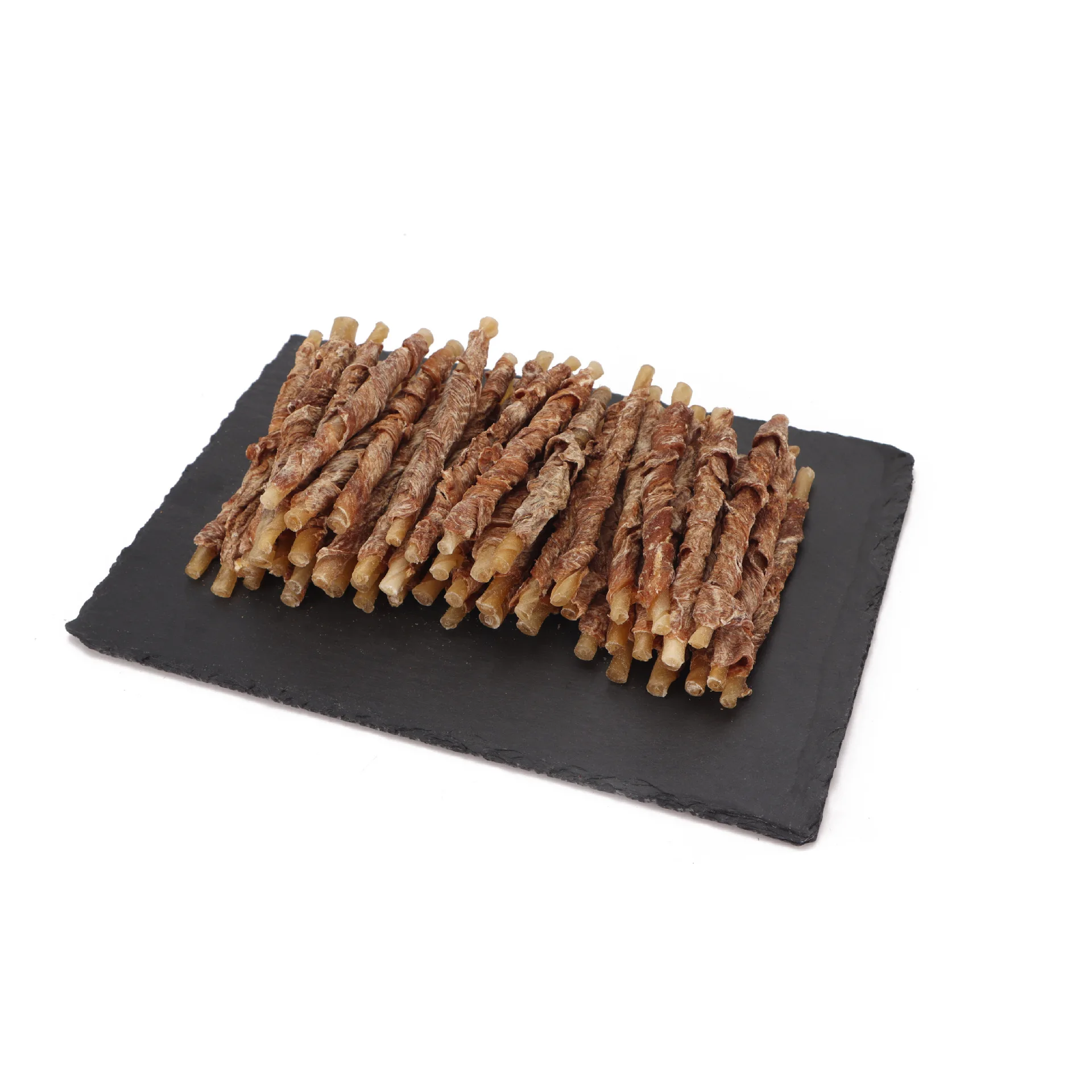Duck Meat Natural Color Cowhide Roll Pet Molars Gnawing Tooth Cleaning Snacks Dog Food factory