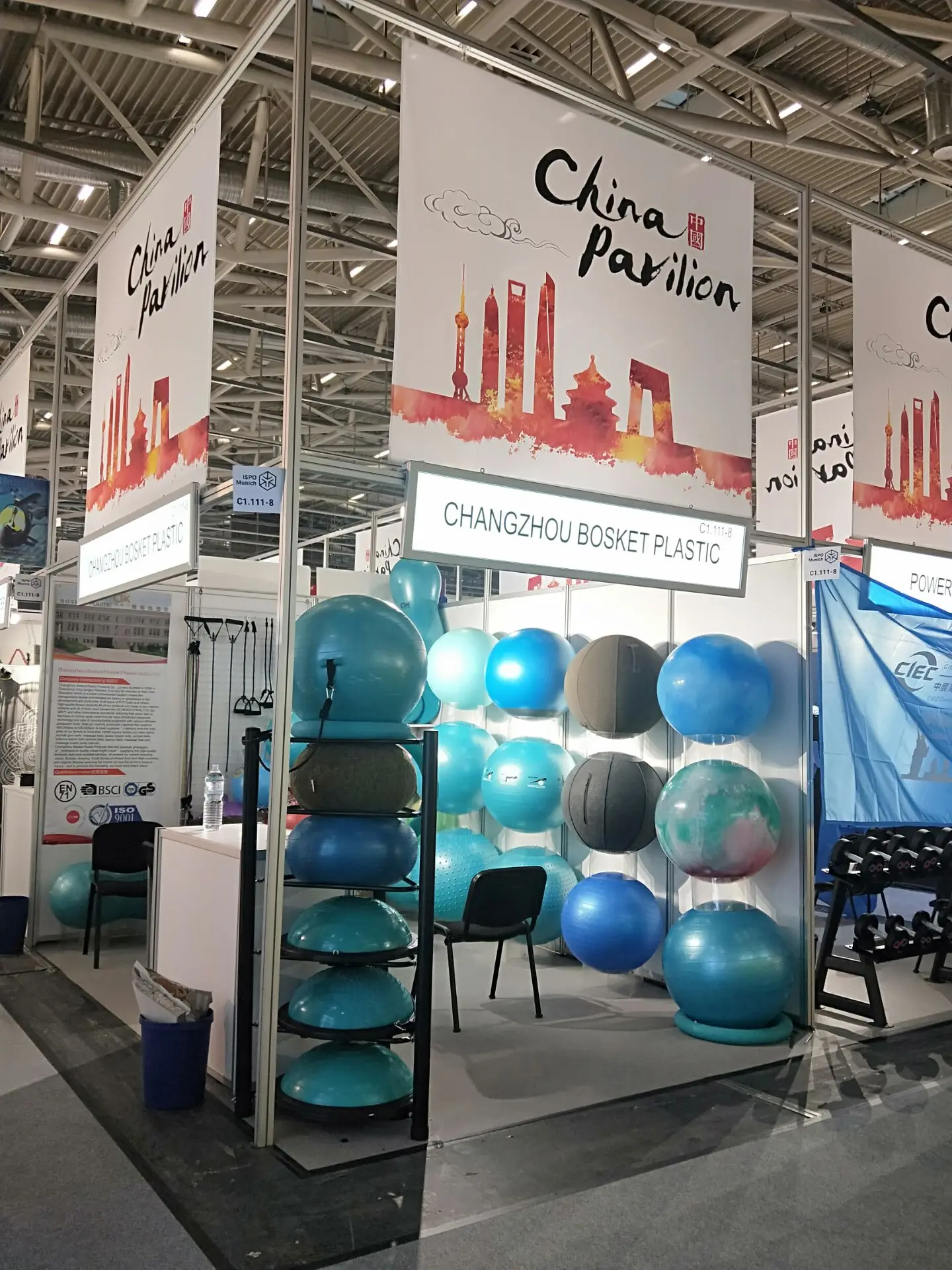 65cm Linen Exercise Ball Cover Balance Ball Protector + 65cm Yoga Ball