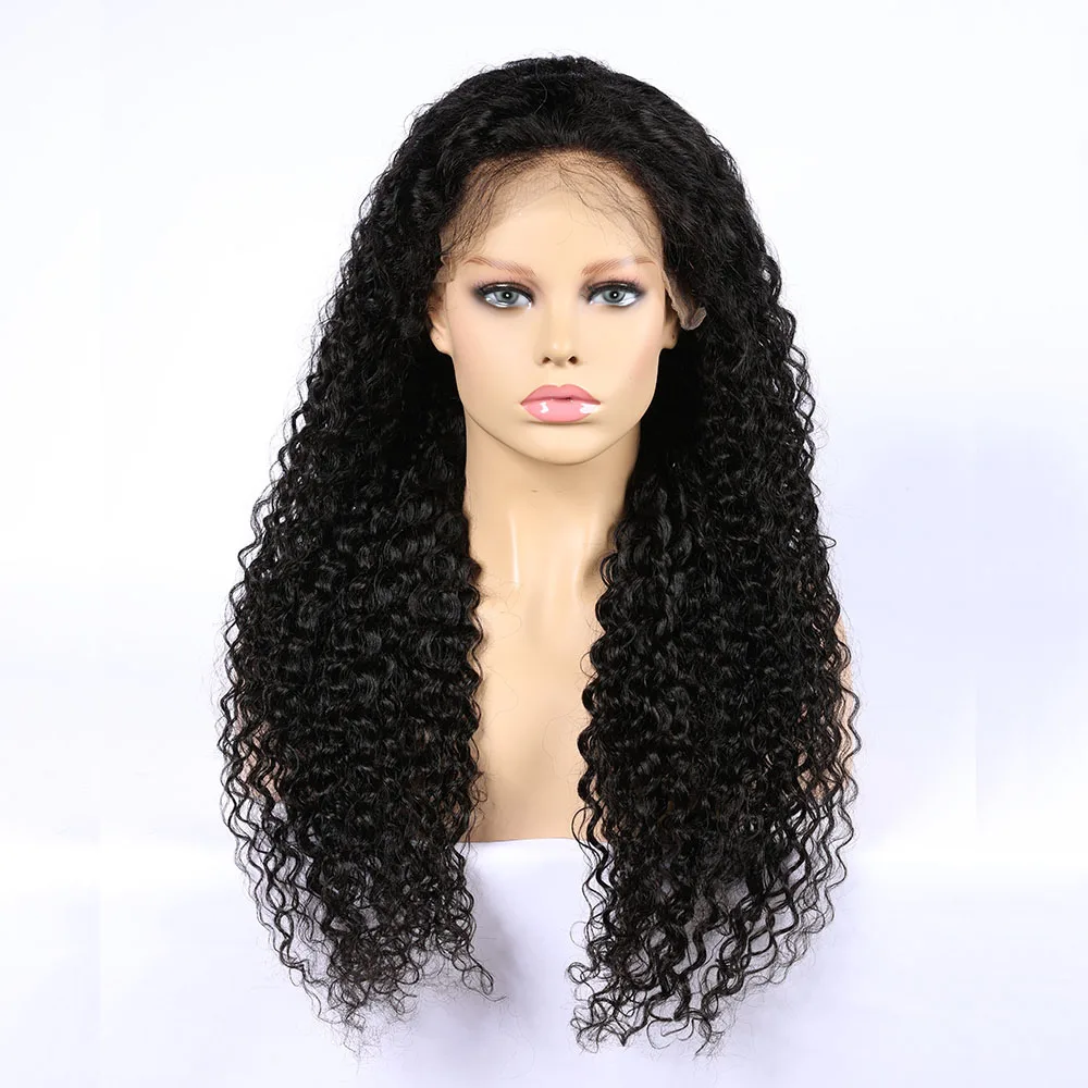 Human Hair Curly 13x6 Hd Lace Frontal Wig Natural Color Jerry Curl Wigs ...