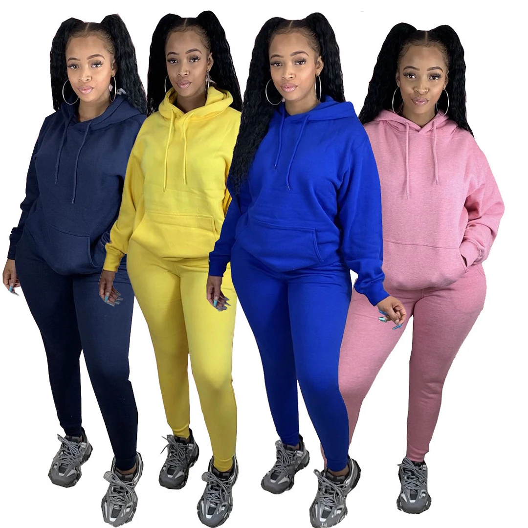 Customized Logo 2019 Women Jogger Sets Matching Sweat Suits For Women