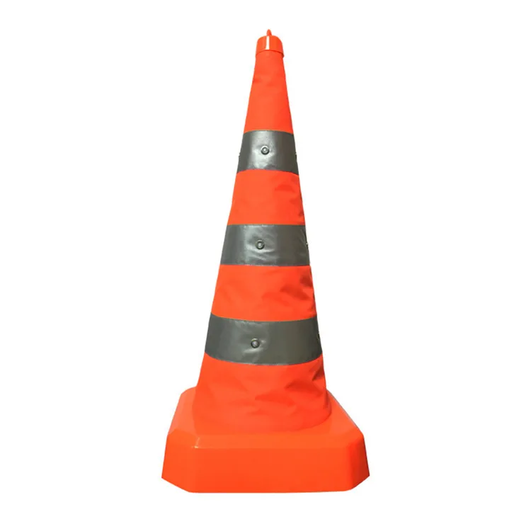 LED Flashing Warning Light Portable Foldable Expandable Safety Cone Retractable Road Cone Collapsible Traffic Cone