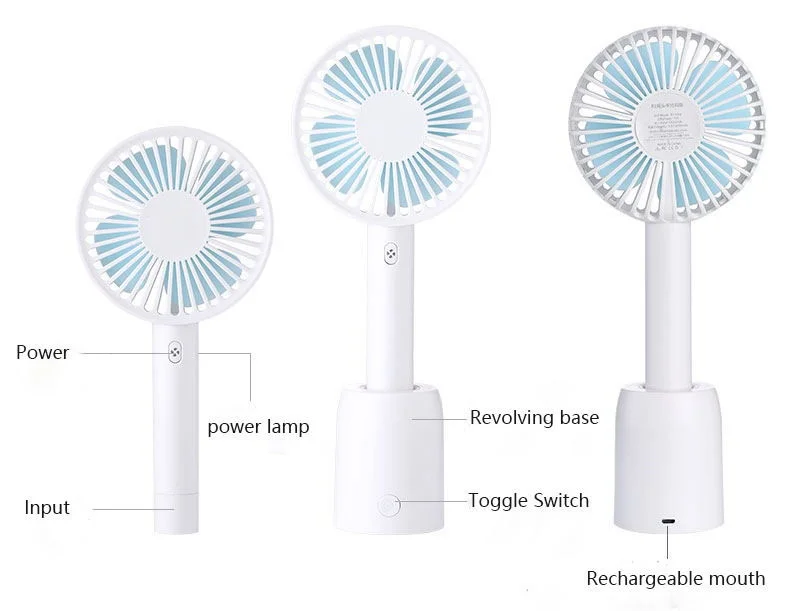 handheld mini fan battery charge fans