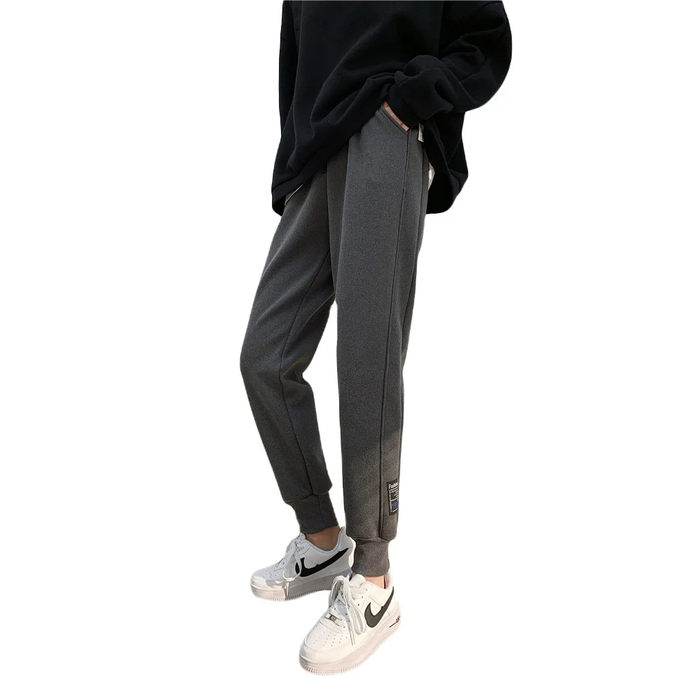 
Outdoor sports winter thickened high waist comfortable straight plush pants for women 
