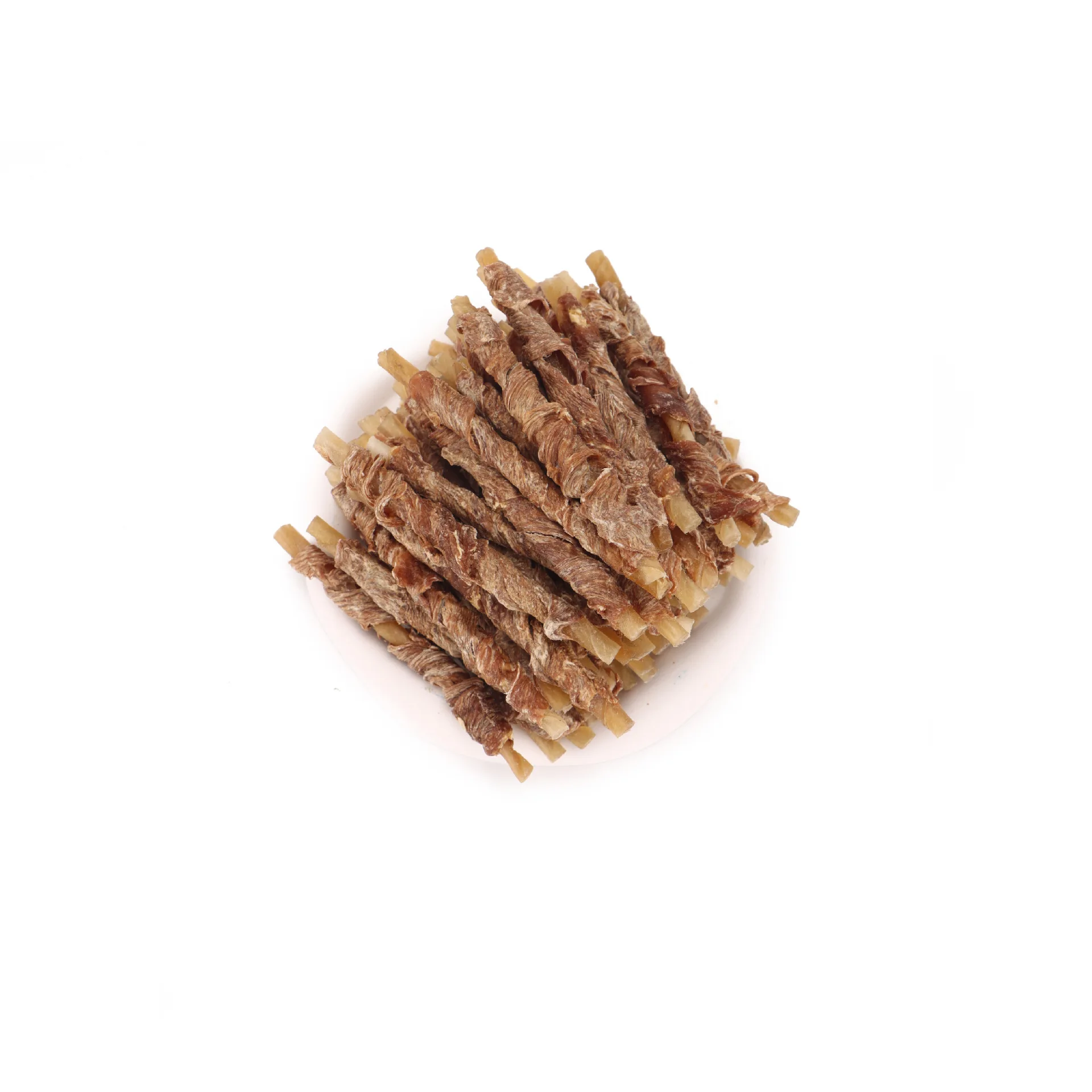 Duck Meat Natural Color Cowhide Roll Pet Molars Gnawing Tooth Cleaning Snacks Dog Food details