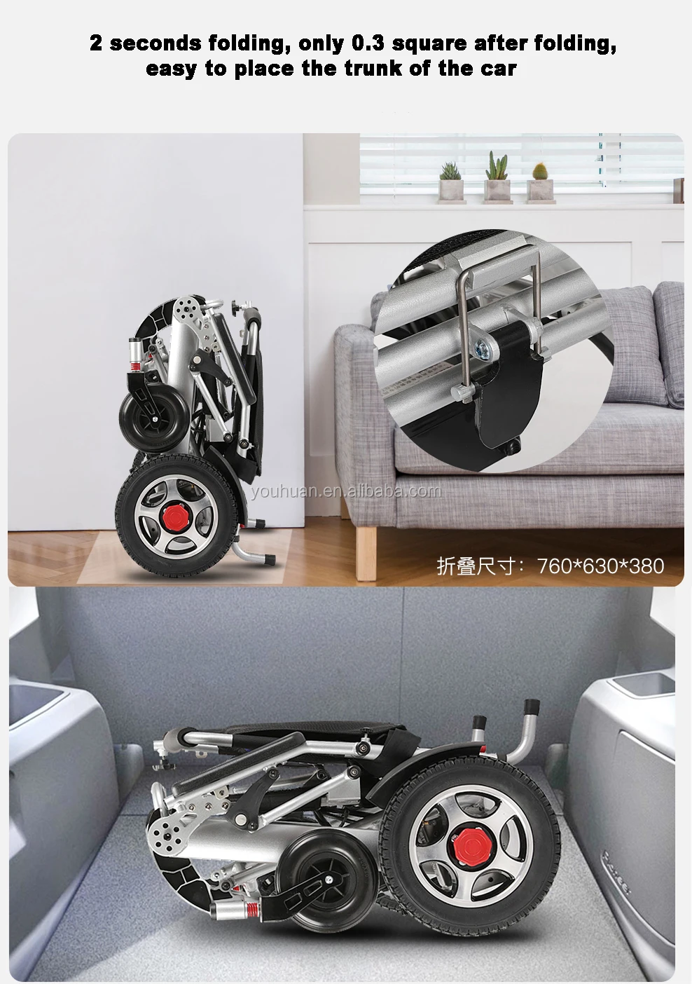 Electric wheelchair prices with CE quality and 250W 150W each motors