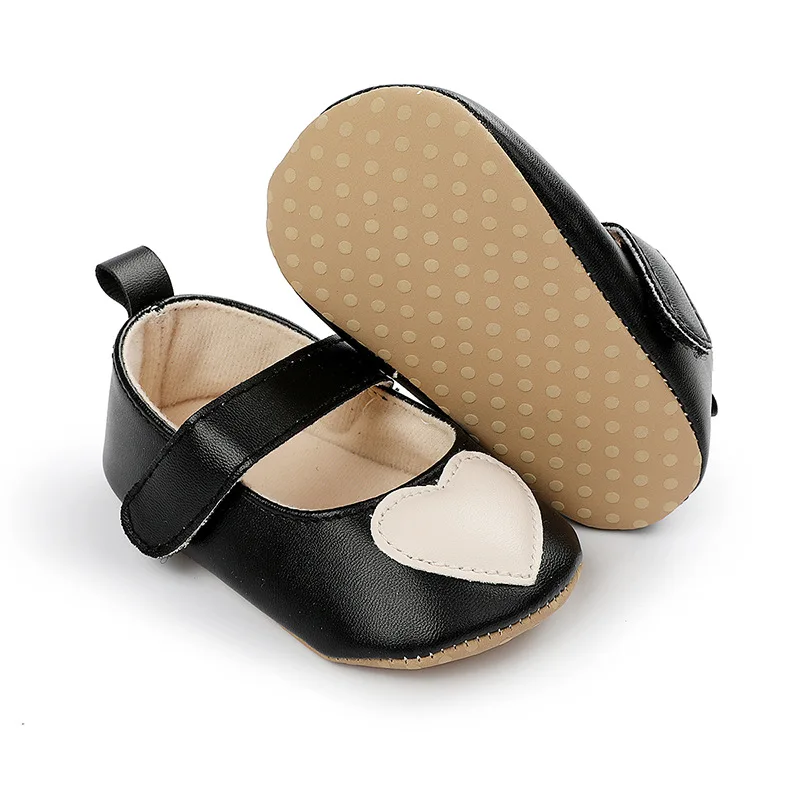 Fashion Beautiful Heart Design Soft Sole  Baby Dress Shoes Toddler Girl Walking Shoes details